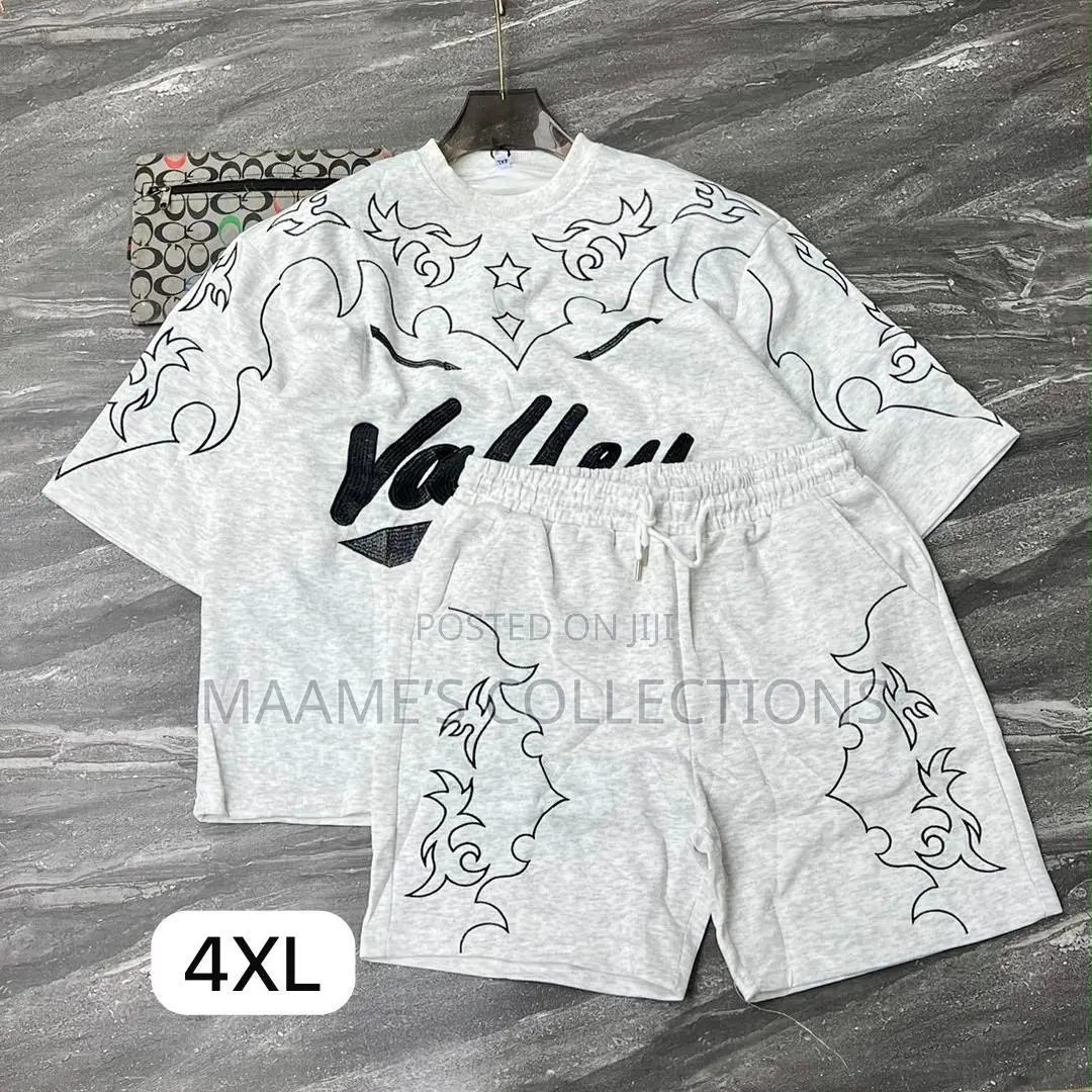 Men’S Designed Top and Down Shorts Set