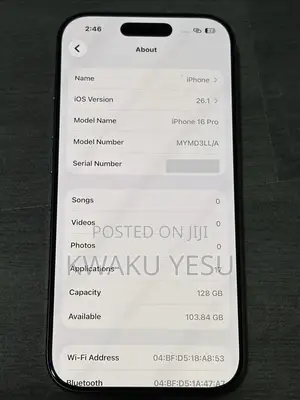 Apple iPhone 16 Pro 128 GB Gray