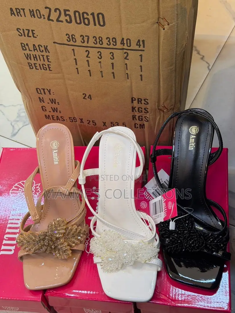 Quality Women’S Heeled Sandals ( Comes With a Box)