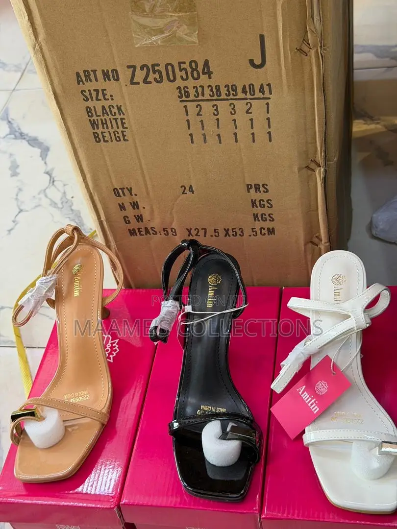 Quality Women’S Heeled Sandals ( Comes With a Box)