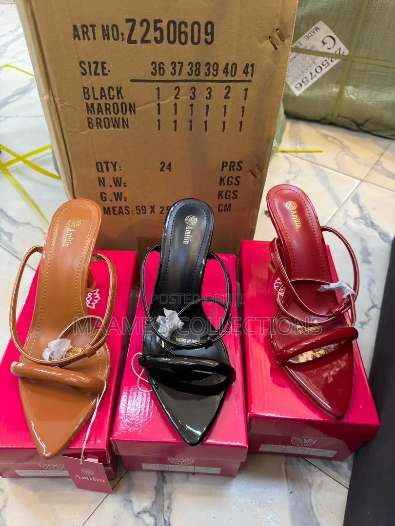 Quality Women’S Heeled Sandals ( Comes With a Box)