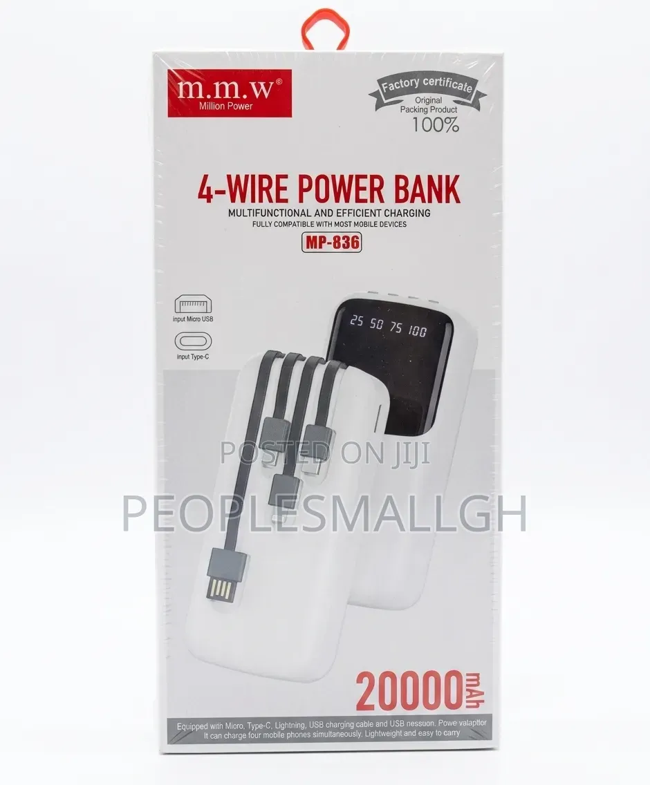 4 Wire Power Bank Mp-836 20000mah