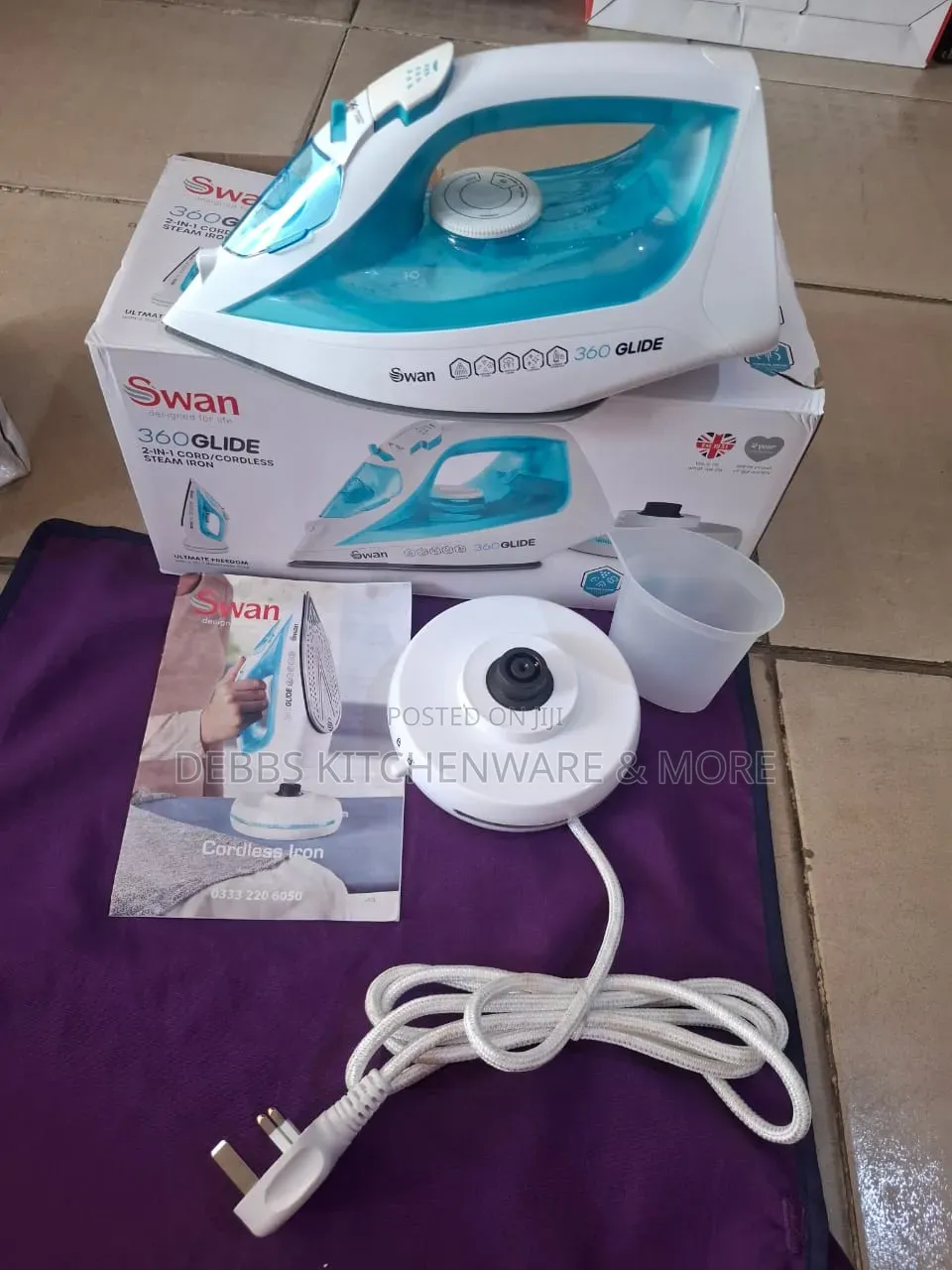 2in1 Swan Cordless and Corded Iron Uk
