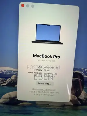 Laptop Apple MacBook Pro 2023 M3 Pro 8GB Apple M3 SSD 512GB