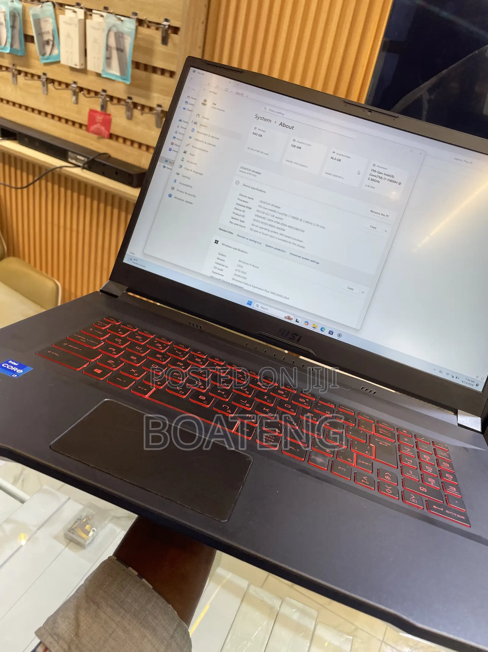 New Laptop MSI Katana GF76 16GB Intel Core i7 SSD 1T