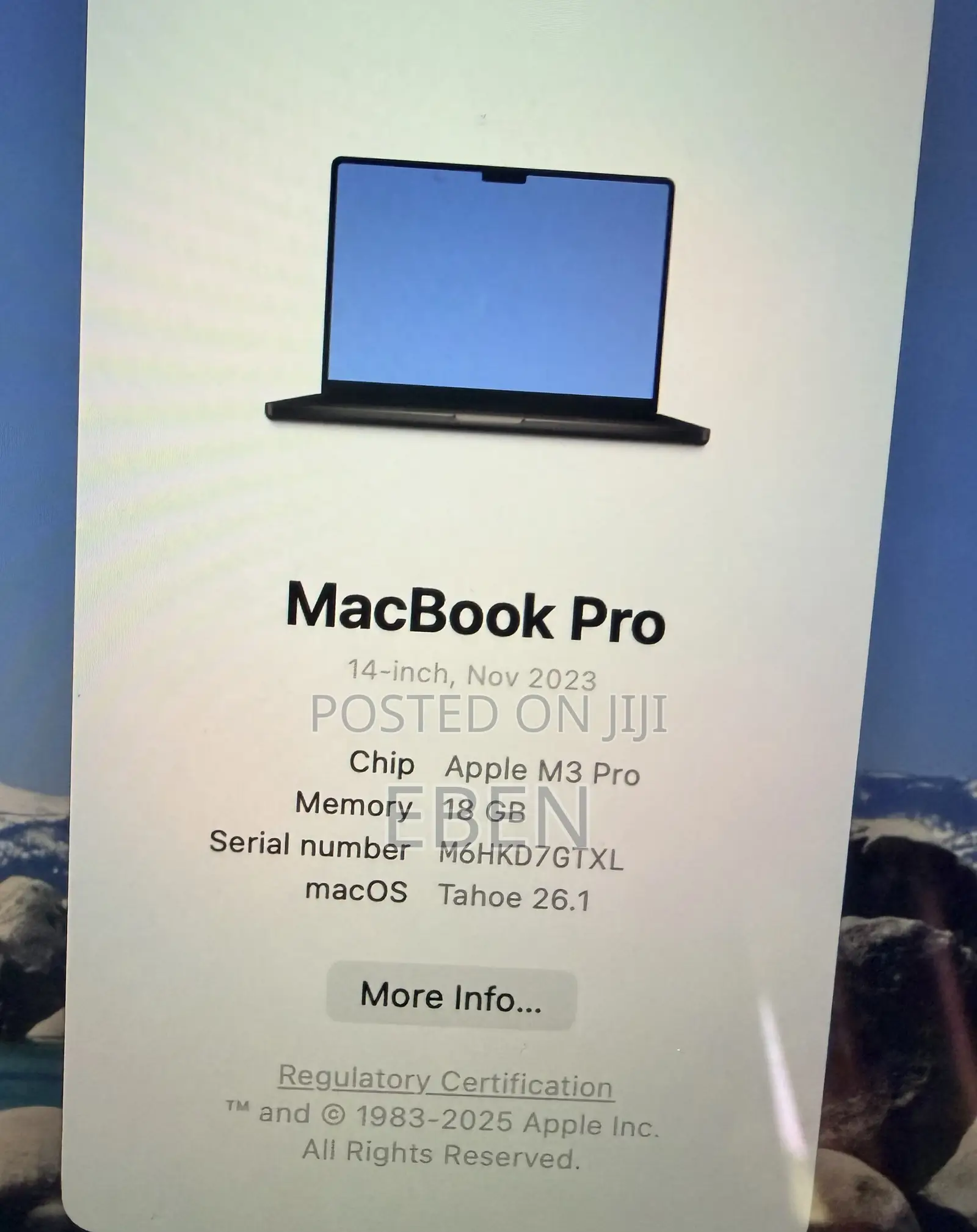 Laptop Apple MacBook Pro 2023 M3 Pro 18GB Apple M3 Pro SSD 512GB