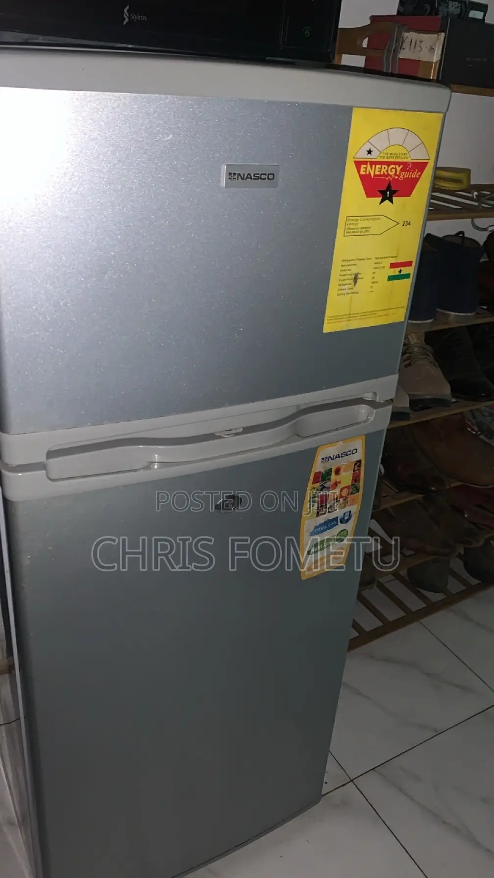Used Nasco Double Door 118 Liters Fast Cooling Fridge