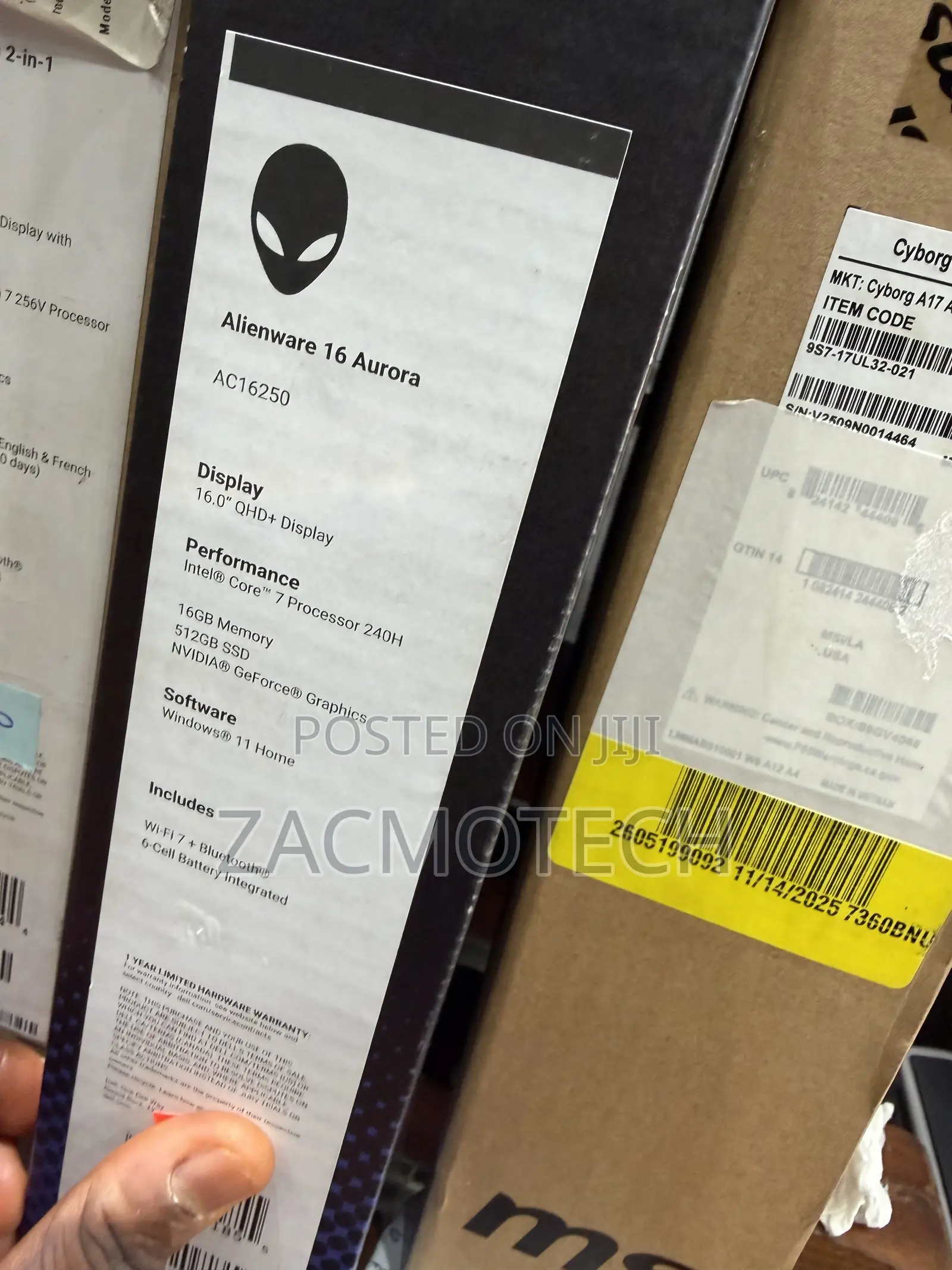 New Laptop Dell 16GB Intel Core Ultra 7 SSD 512GB