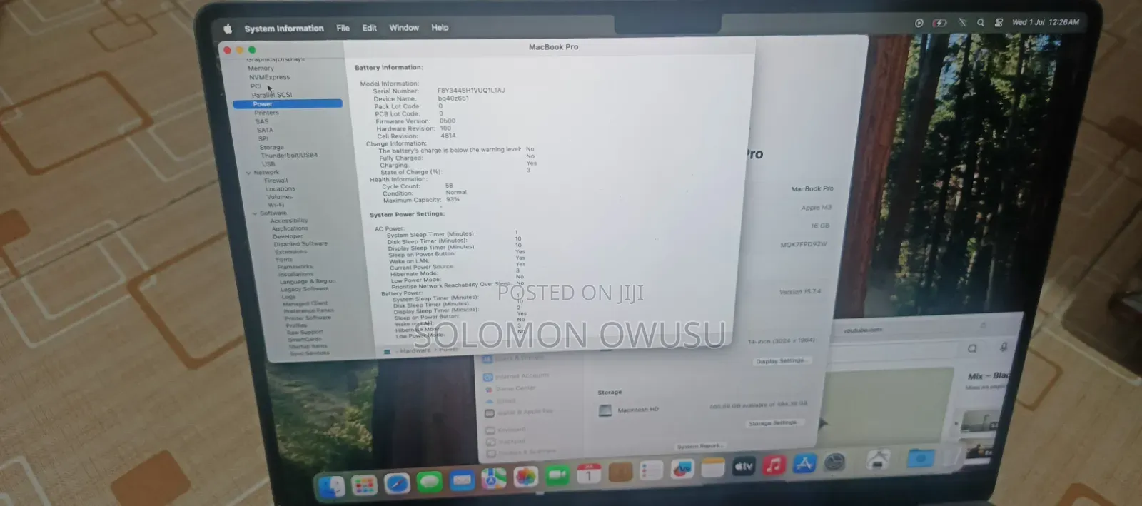 Laptop Apple MacBook Pro 2023 M3 16GB Apple M3 Pro SSD 500GB