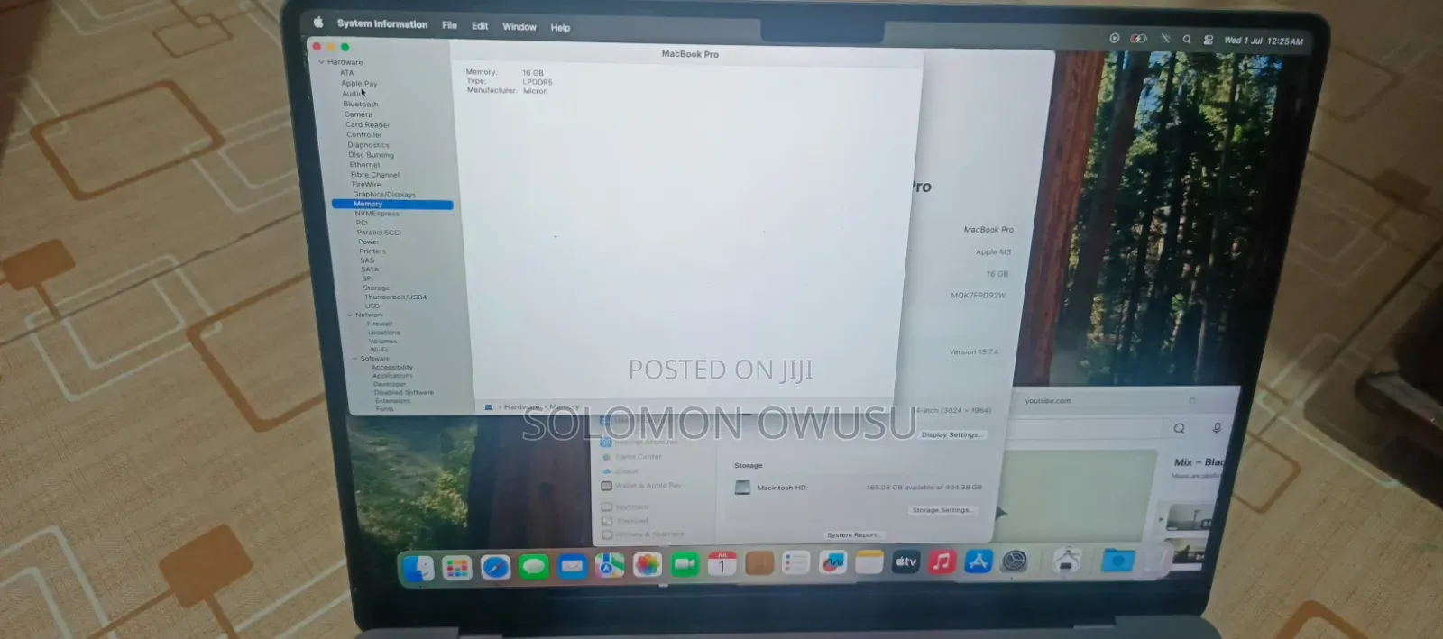 Laptop Apple MacBook Pro 2023 M3 16GB Apple M3 Pro SSD 500GB