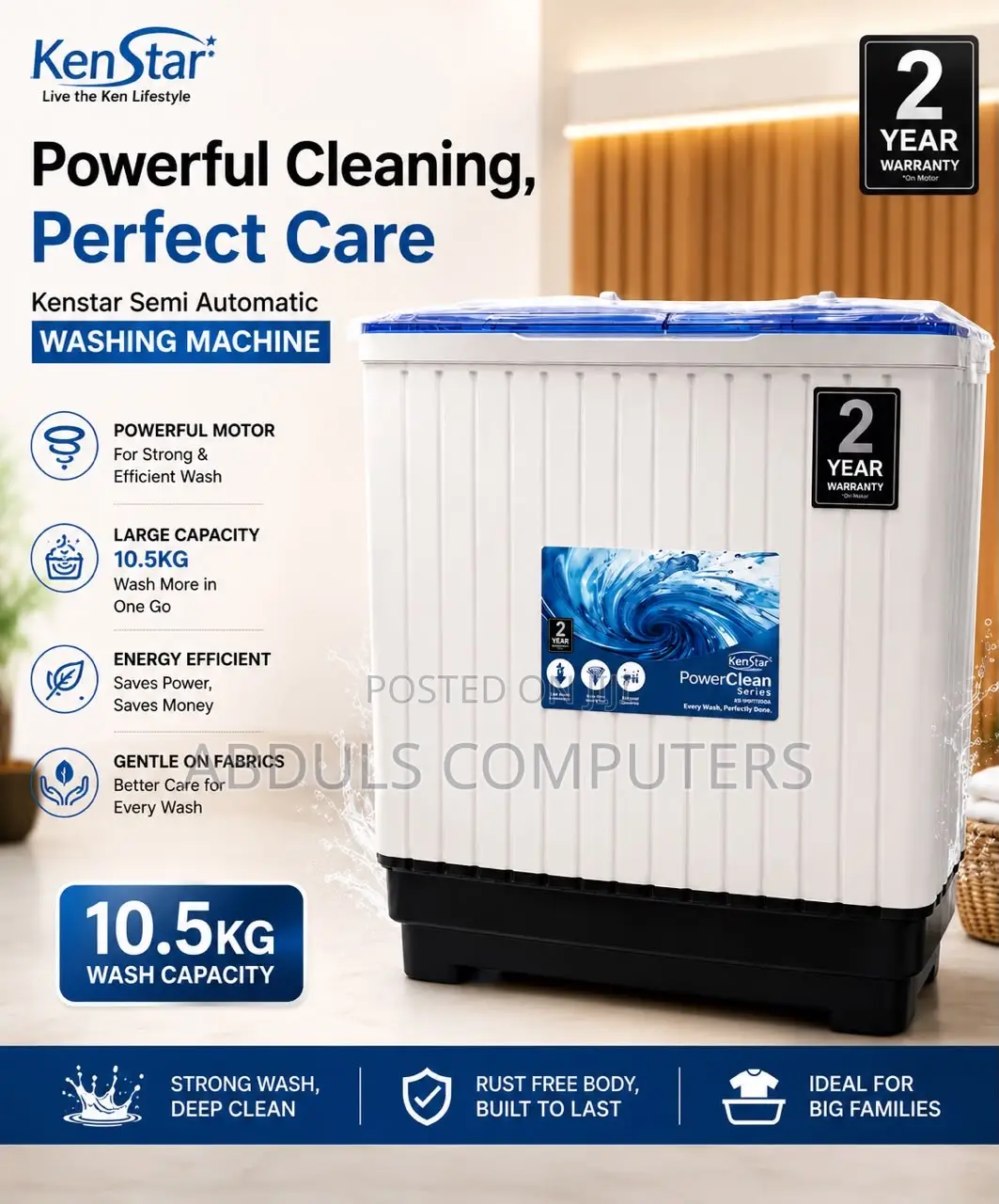 Kenstar Semi Automatic Washing Machine