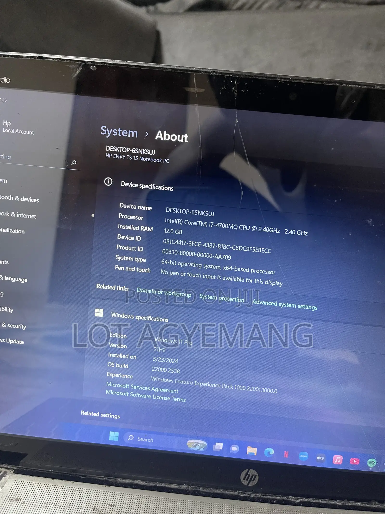 Laptop HP 12GB Intel Core i7 HDD+SSD 350GB