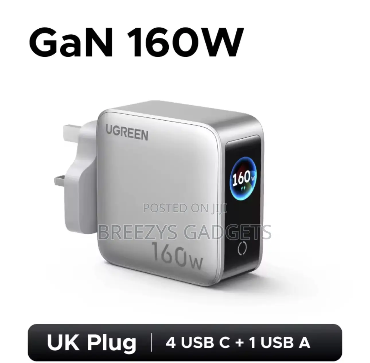 Ugreen 160w Gan Charger With Smart Display Avs Pd 3.1