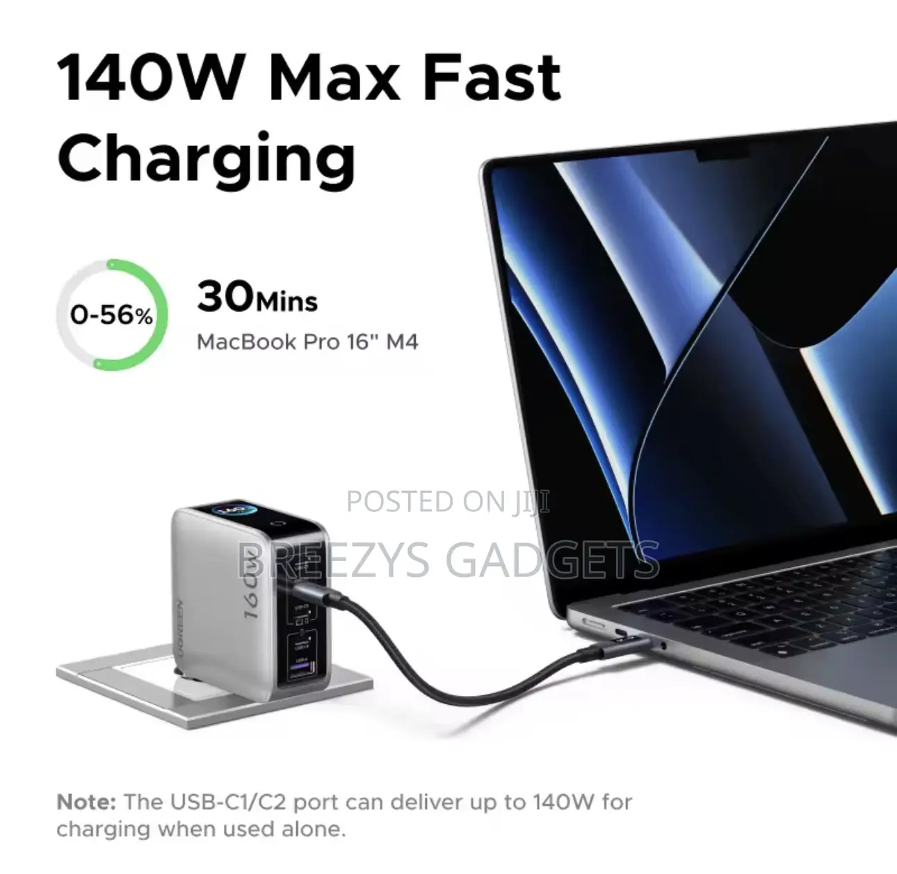 Ugreen 160w Gan Charger With Smart Display Avs Pd 3.1