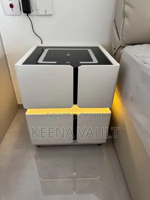 Smart Bedside Table With Wireless Charging, Speaker, Light Etc
