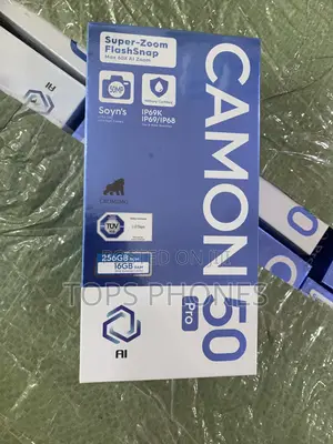 New Tecno Camon 50 Pro 256 GB Black