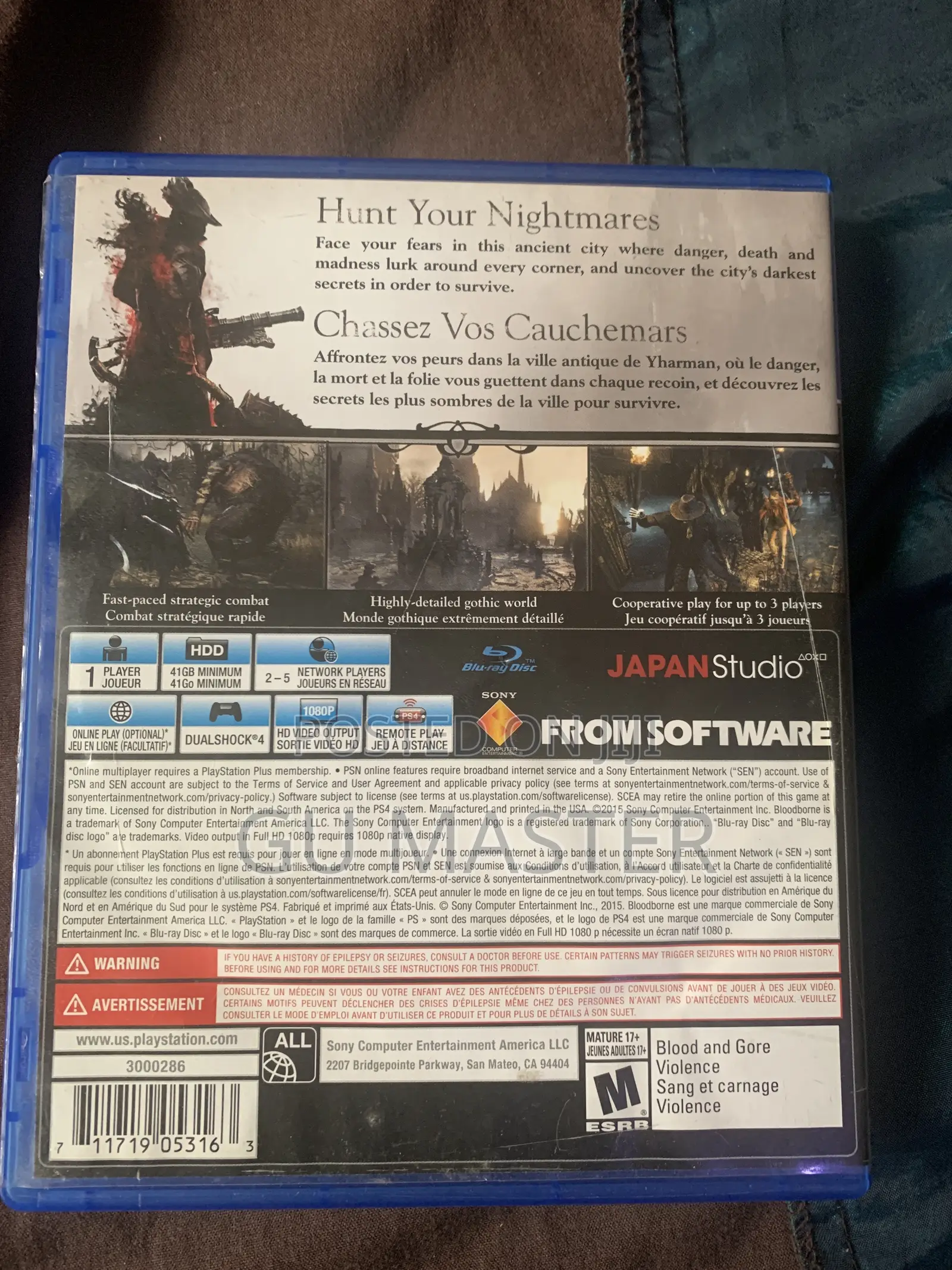 Bloodborne Ps4 Game Disc