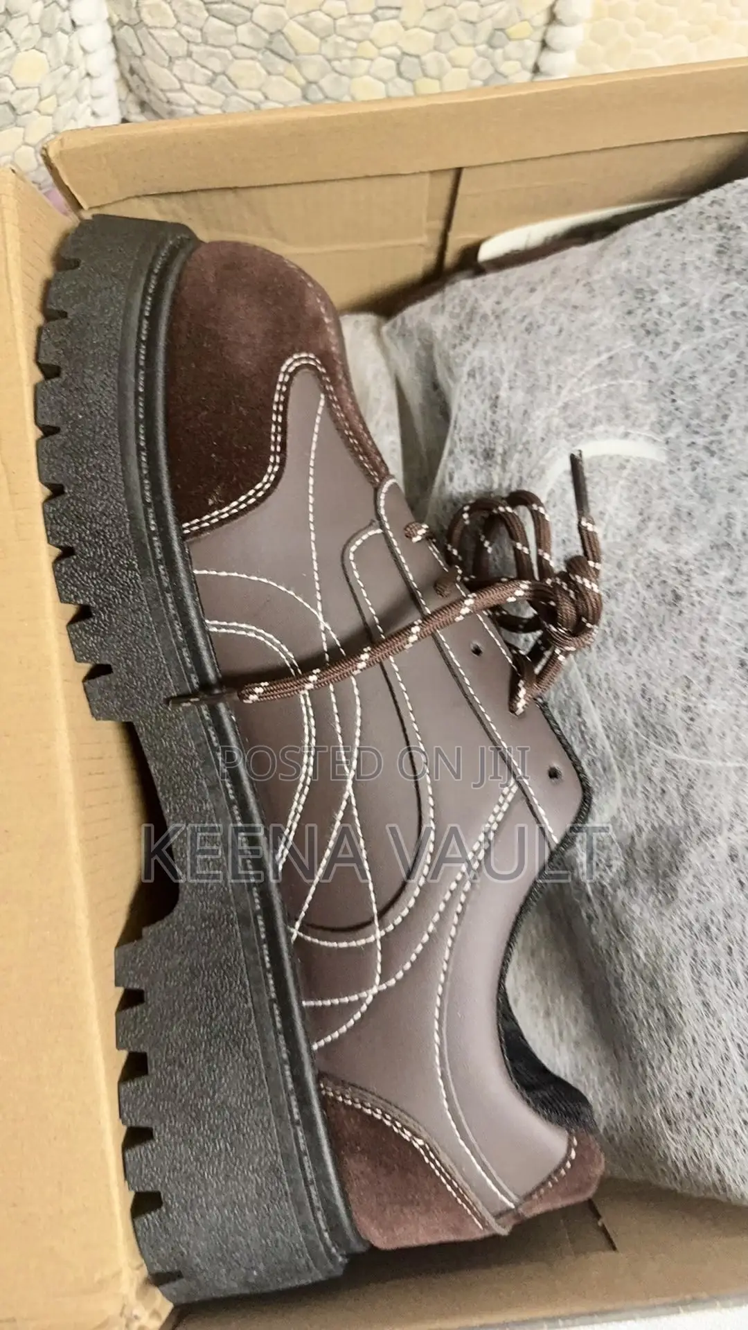 Men’S Premium Uk Vintage Derby Shoes With Thick Sole