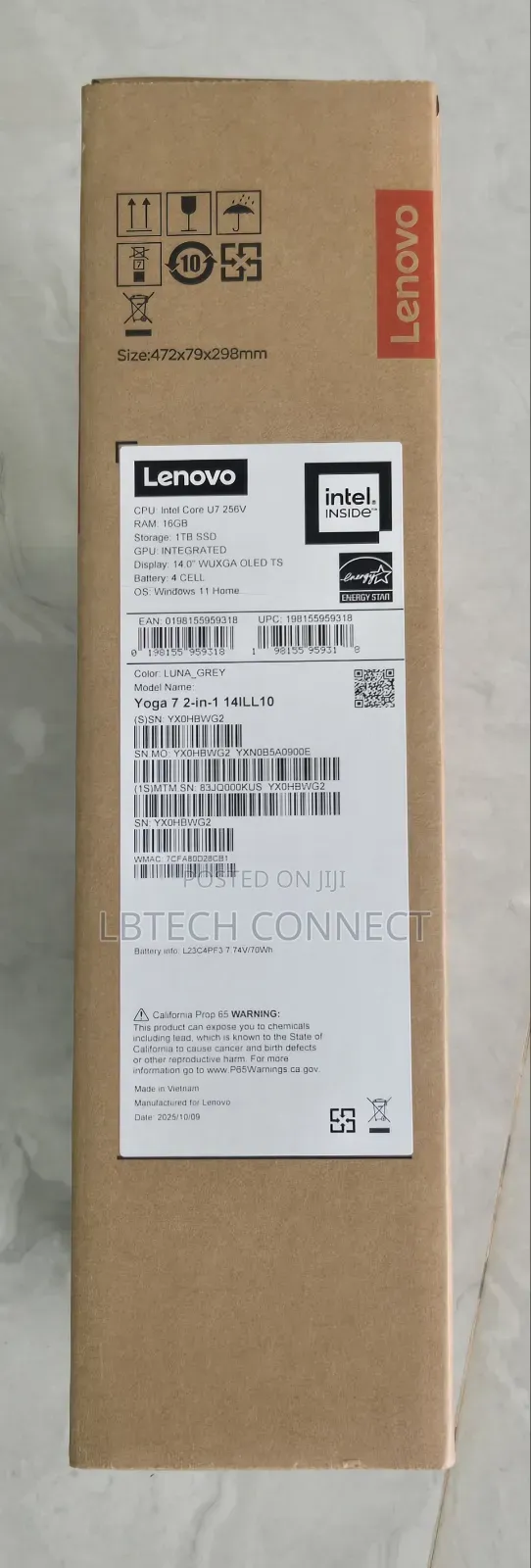 New Laptop Lenovo Yoga 7i 16GB Intel Core Ultra 7 SSD 1T