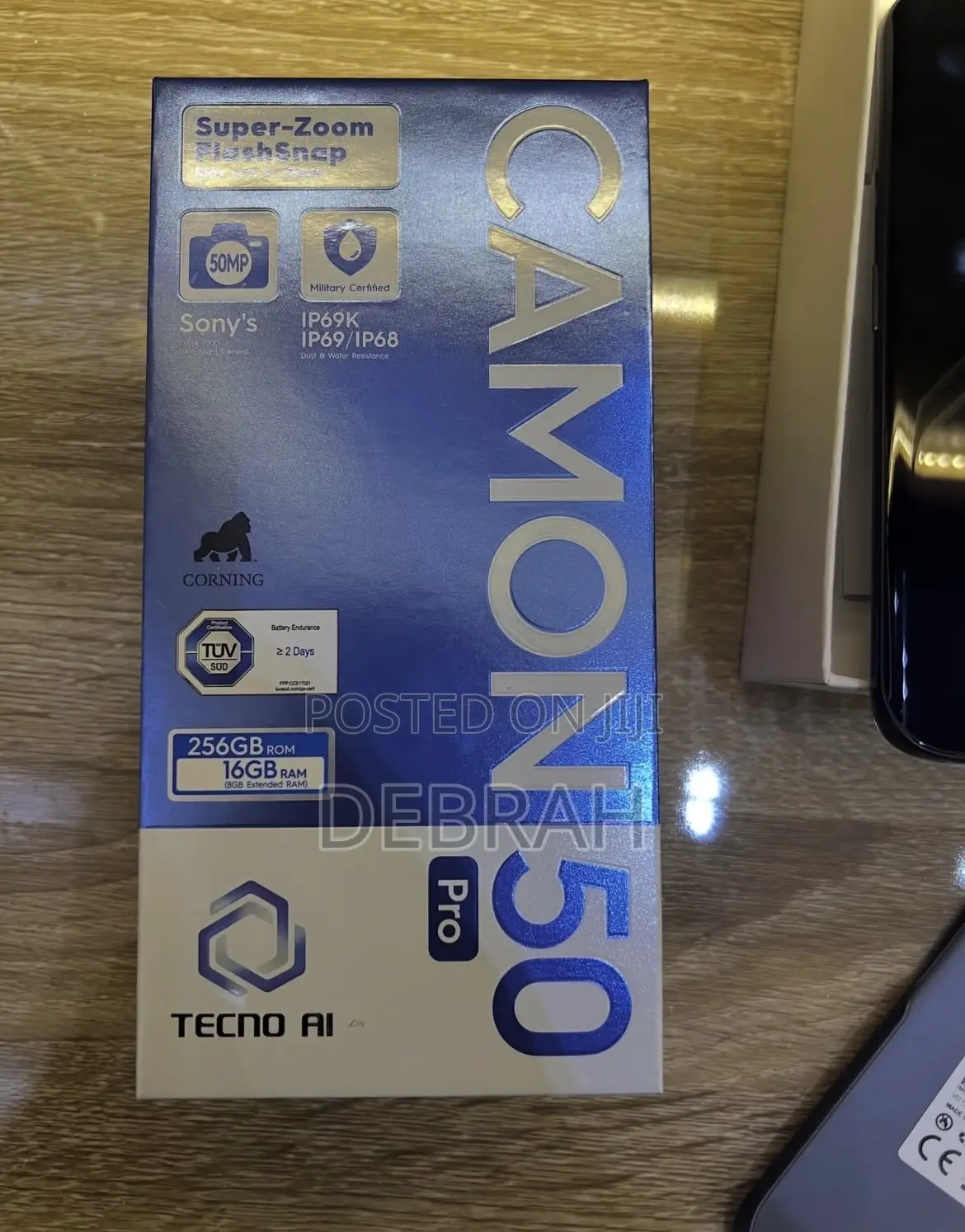 New Tecno Camon 50 Pro 256 GB Black