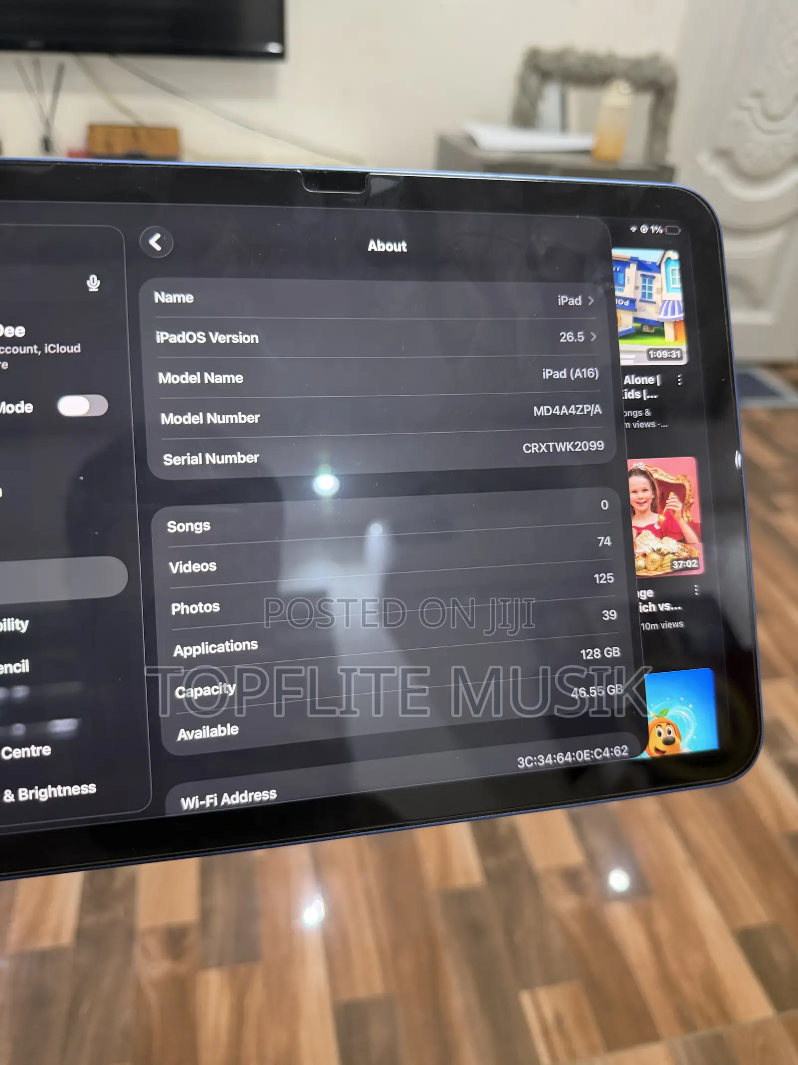 Apple iPad Wi-Fi 128 GB Blue