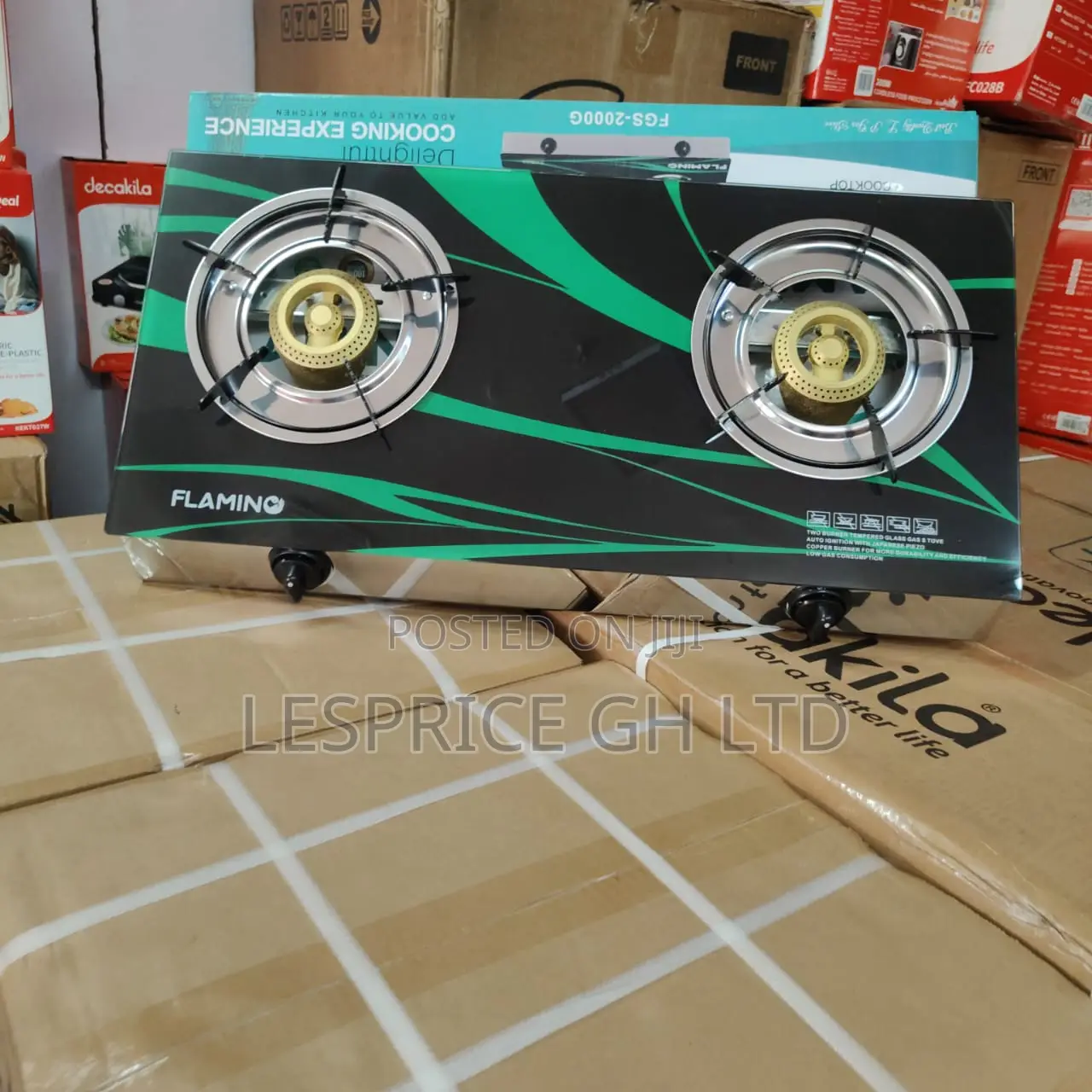 Topmost Quality 2 Burner Glass Top Gas Stove From Flamino