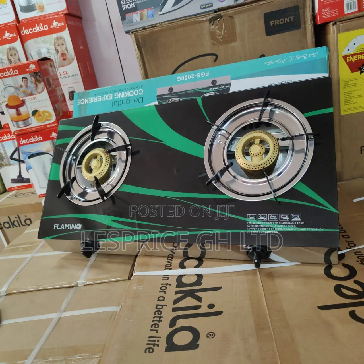 Promo Promo on Our New 2 Burner Glass Top Flamino Gas Stove