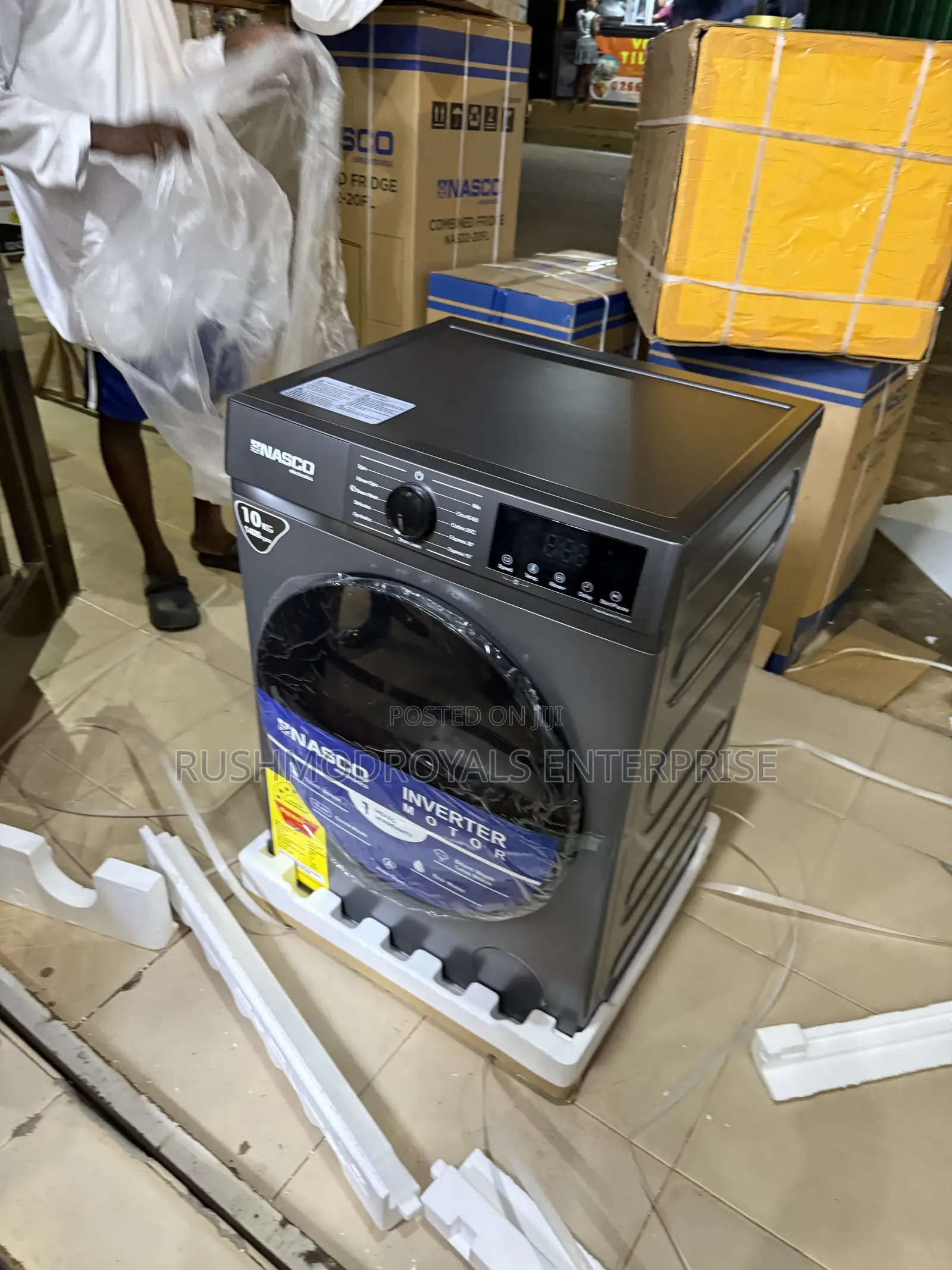 Fully Automatic Nasco 10kg Front Load Washing Machine Nasfl-Js10kg-S