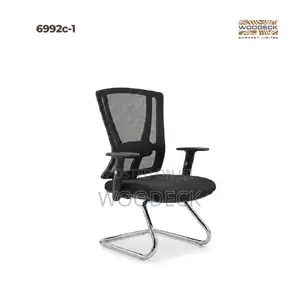 Modern Mesh Visitor/Conference Chair With Sled Base