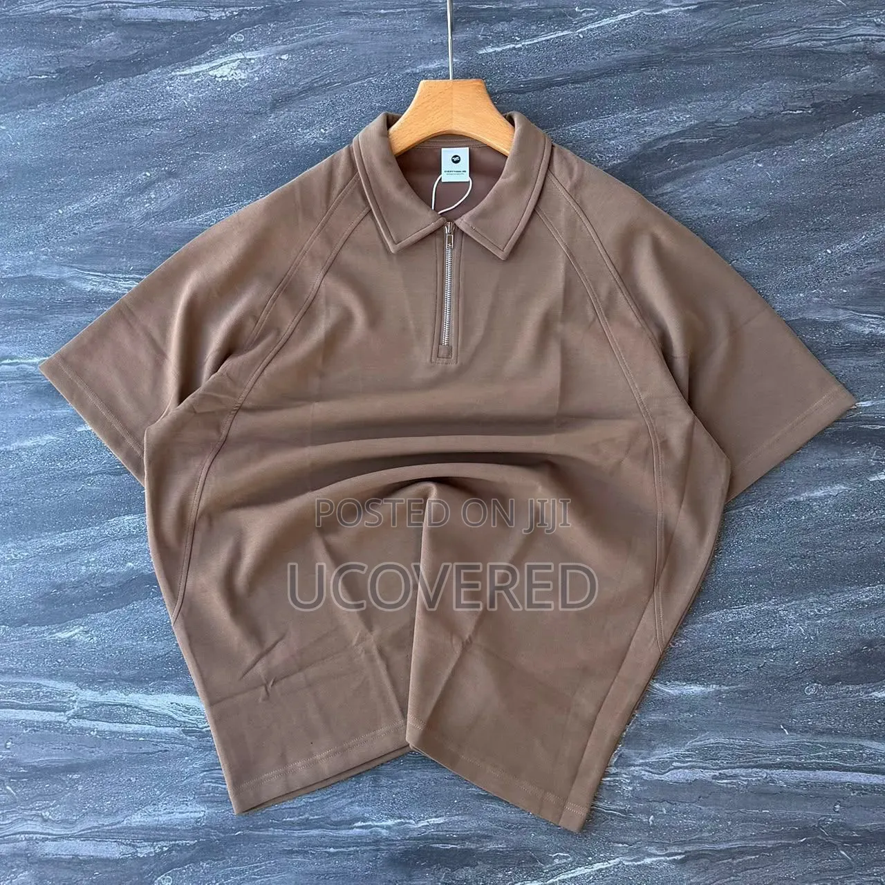 Half-Zip/Button Jersey-Knit Polo Shirt