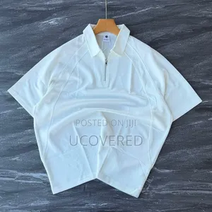 Half-Zip/Button Jersey-Knit Polo Shirt