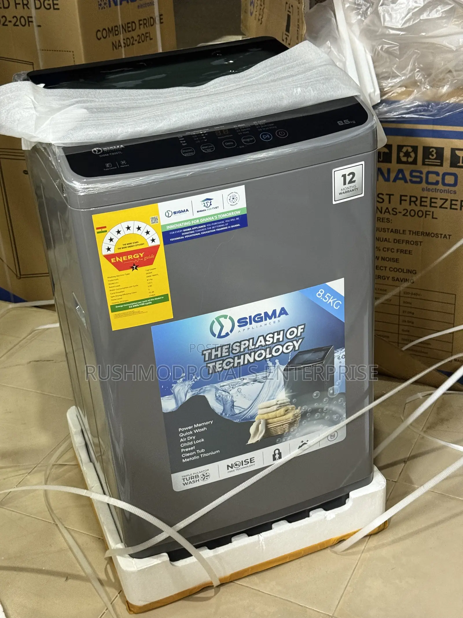 Sigma SWM-T805tl 8.5kg Fully Automatic Top Load Washing Machine