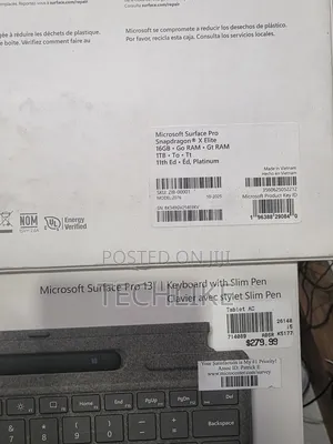 New Microsoft Surface Pro 11th Edition, a Copilot+ PC 16GB SSD 1T