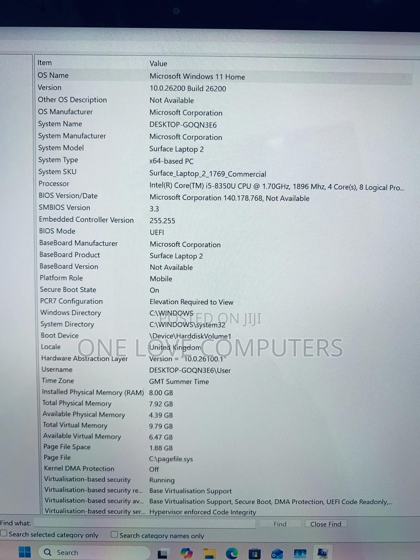 Laptop Microsoft Surface Laptop 2 8GB Intel Core i5 SSD 256GB