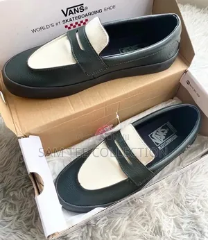 Vans Skate Loafer in Dark Forest Green and White. And in All Black