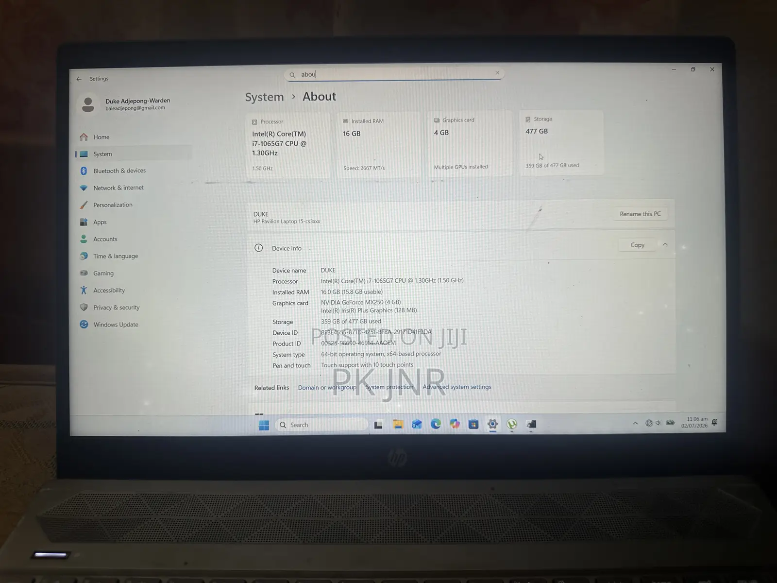 Laptop HP Pavilion 15 16GB Intel Core i7 SSD 500GB
