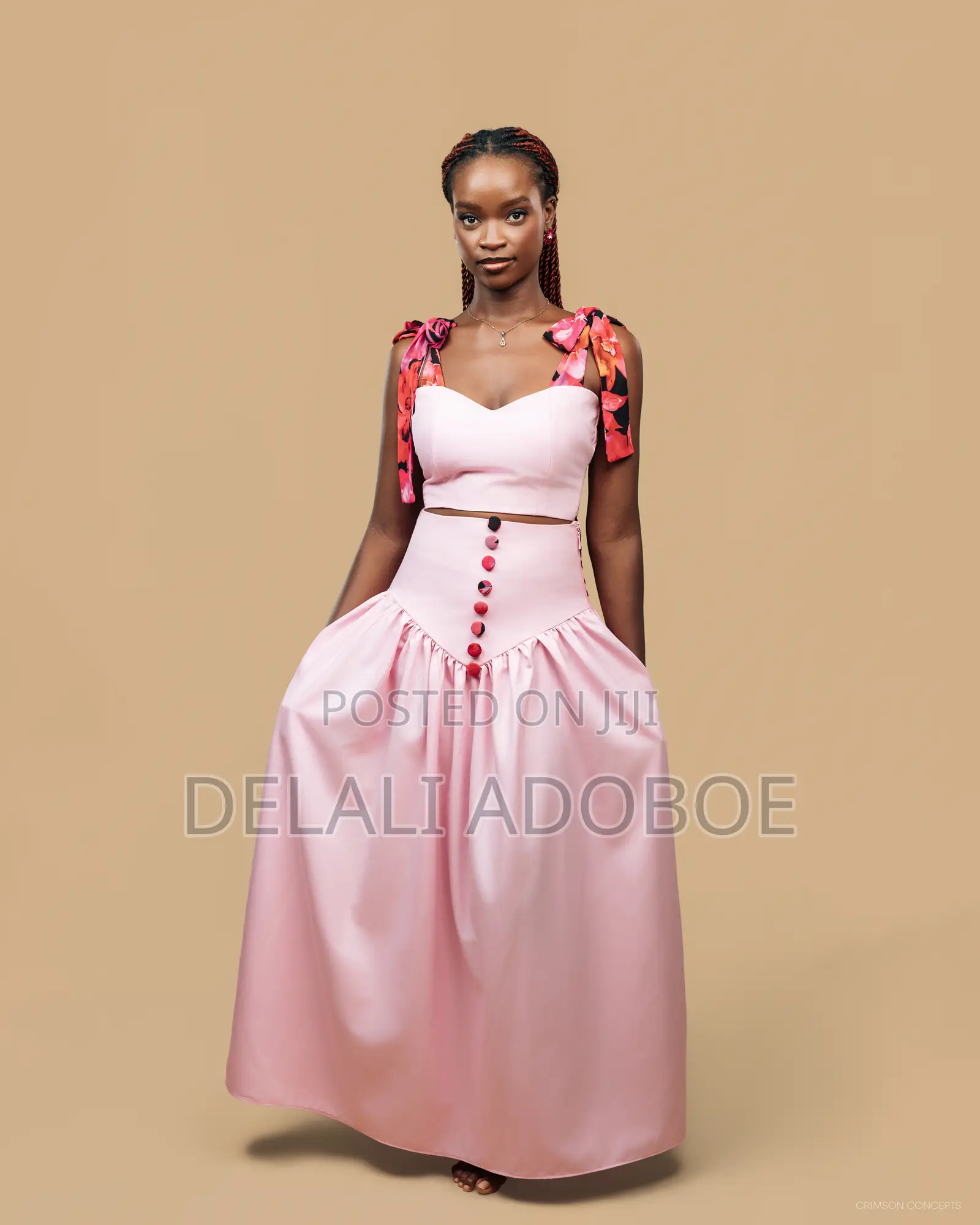 Lana Set. Maxi Skirt and Cropped Blouse
