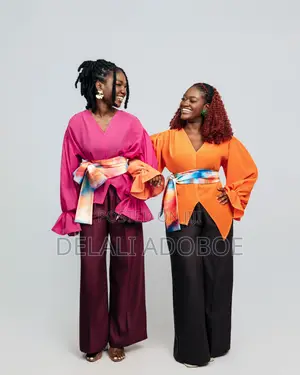 Nogah Set - Palazzo Pants and Wrap Blouse