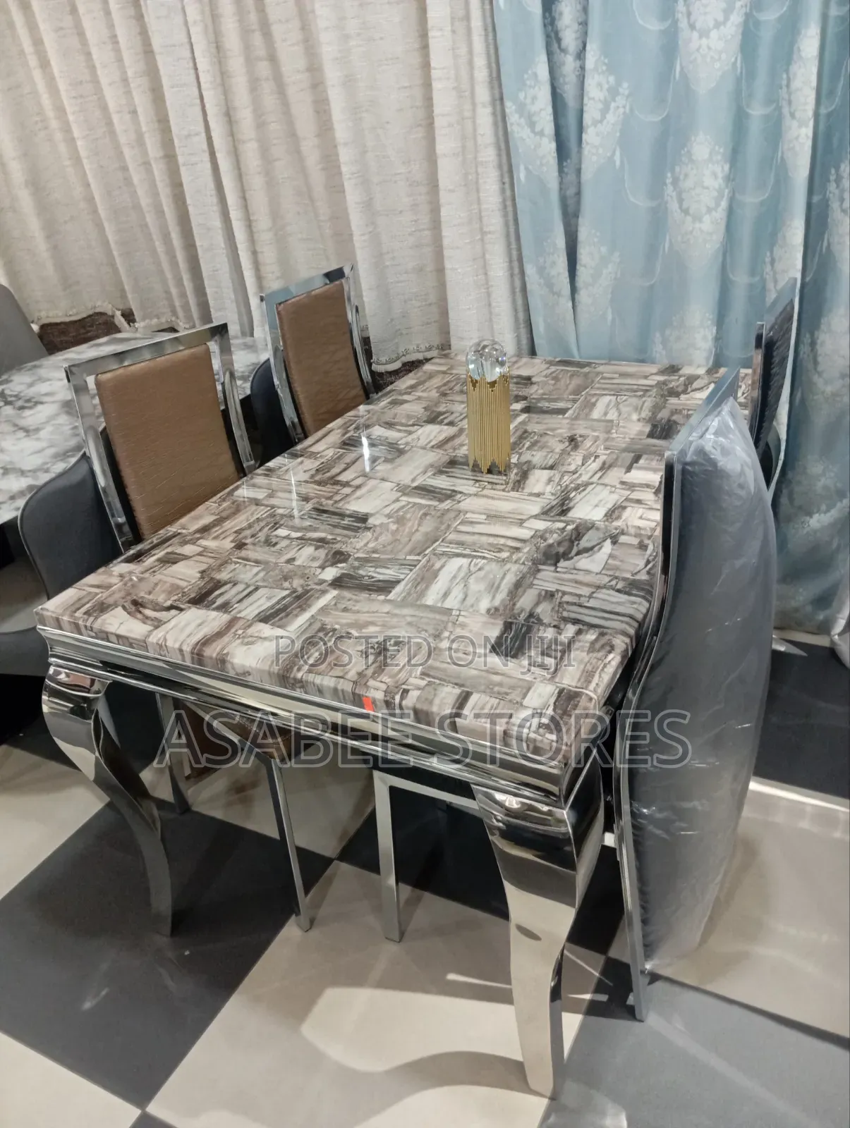 Marble Dining 6 Chairs