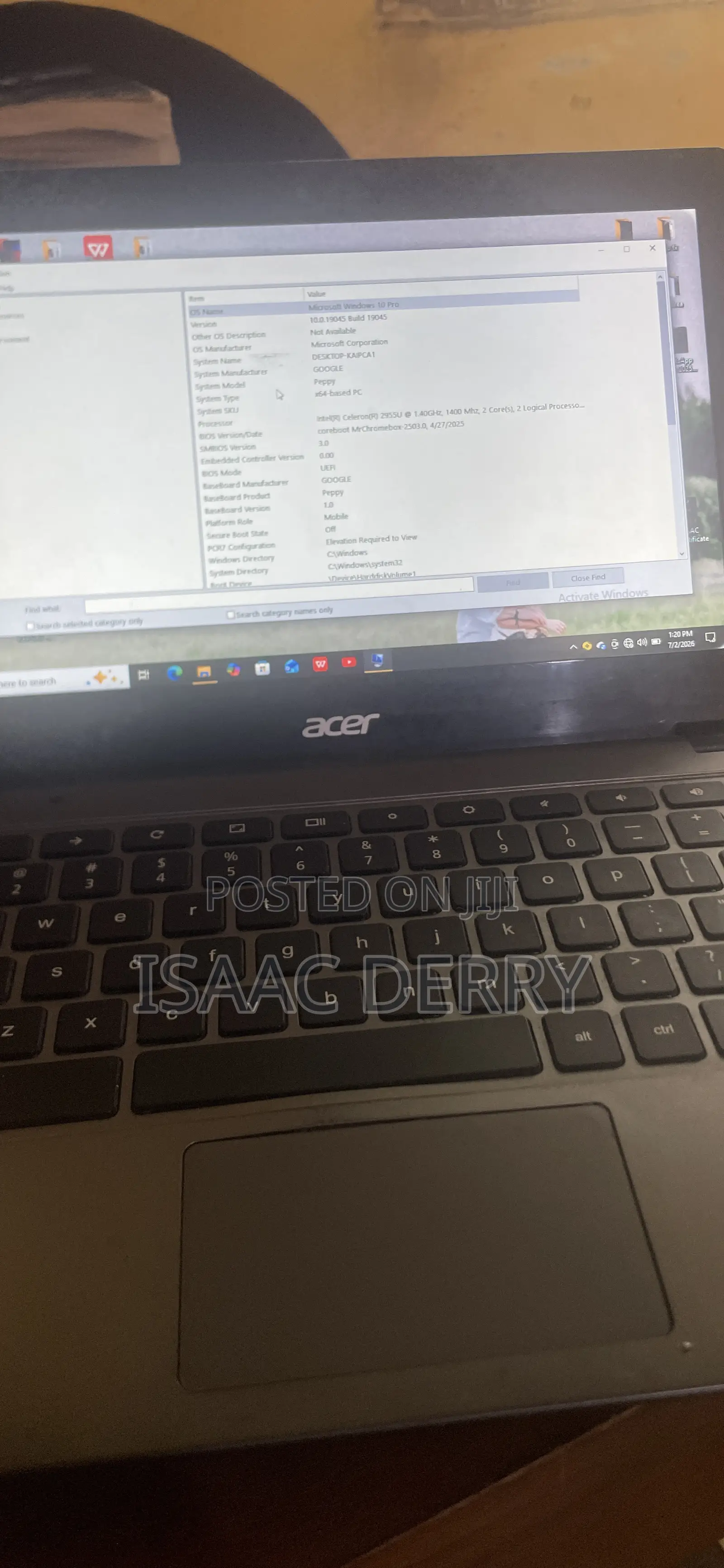 Laptop Acer Chromebook C720 4GB Intel Celeron SSD 256GB
