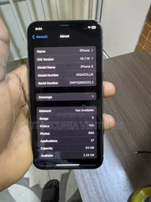 Apple iPhone X 64 GB Silver