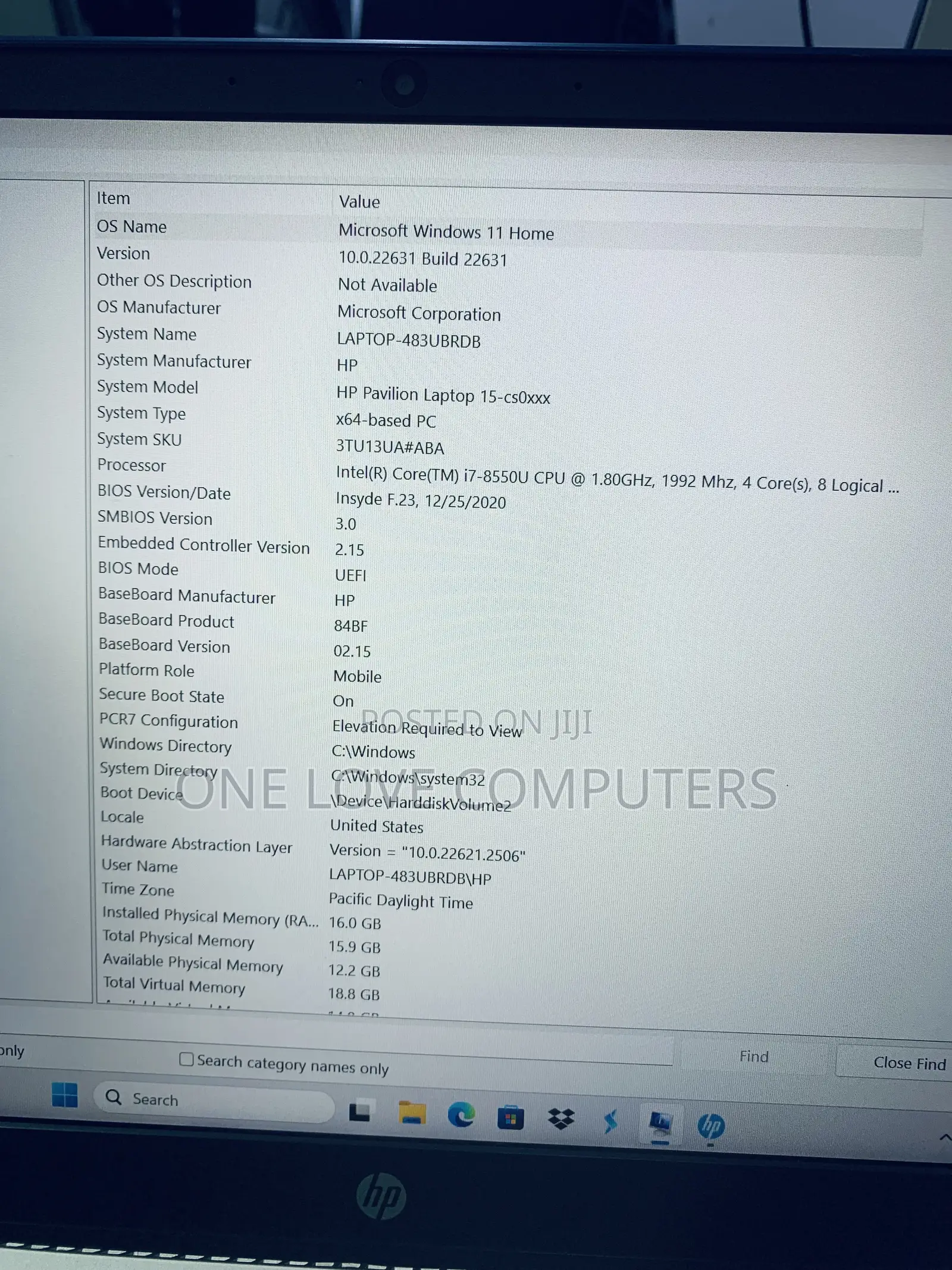 Laptop HP Pavilion 15 16GB Intel Core i7 SSD 1T