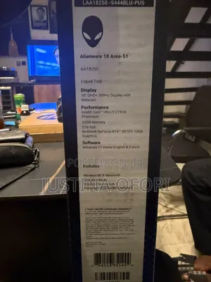 New Laptop Alienware 18 Area-51 32GB Intel Core Ultra 9 SSD 2T