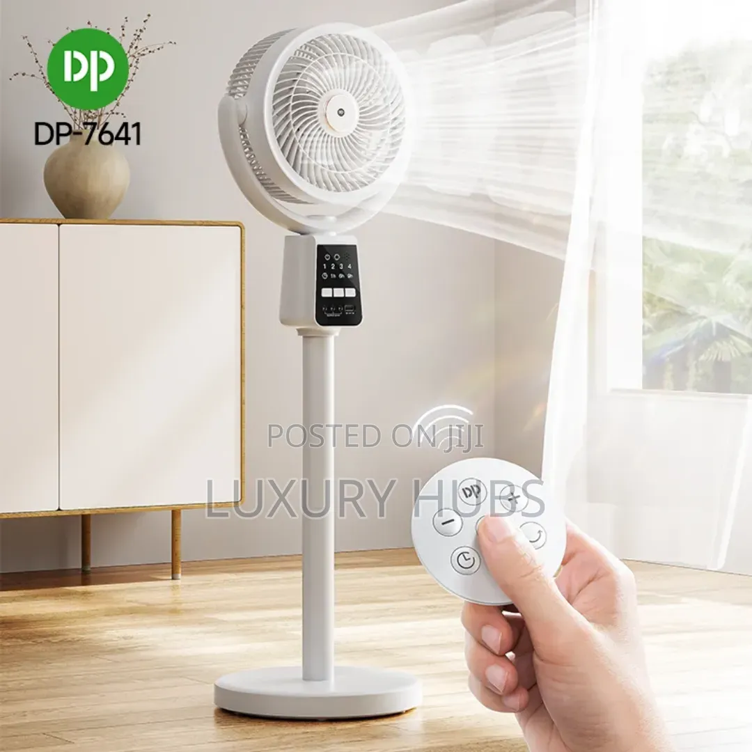 Rechargeable Standing Fan | 12000mah | 4 Speeds | Remote Control