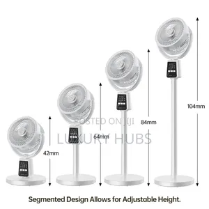 Rechargeable Standing Fan | 12000mah | 4 Speeds | Remote Control