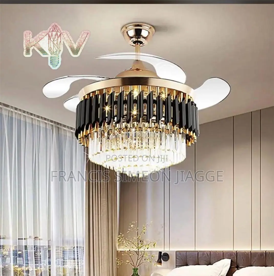 E14 Chandeliers With Bluetooth Speaker and Fan