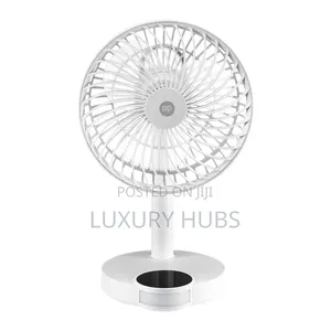 Desktop Fan | 4000mah | 3 Speeds | Type-C Charging | Led Light