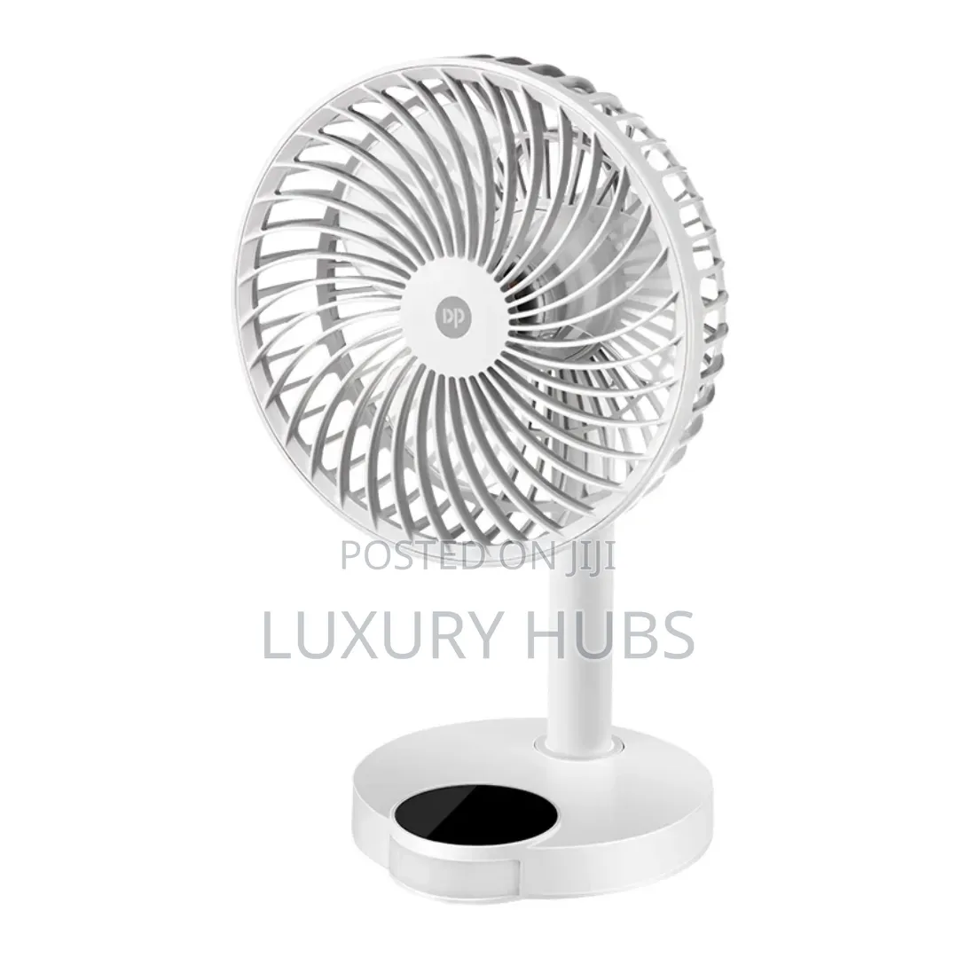 Desktop Fan | 4000mah | 3 Speeds | Type-C Charging | Led Light