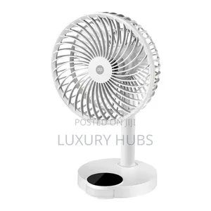 Desktop Fan | 4000mah | 3 Speeds | Type-C Charging | Led Light