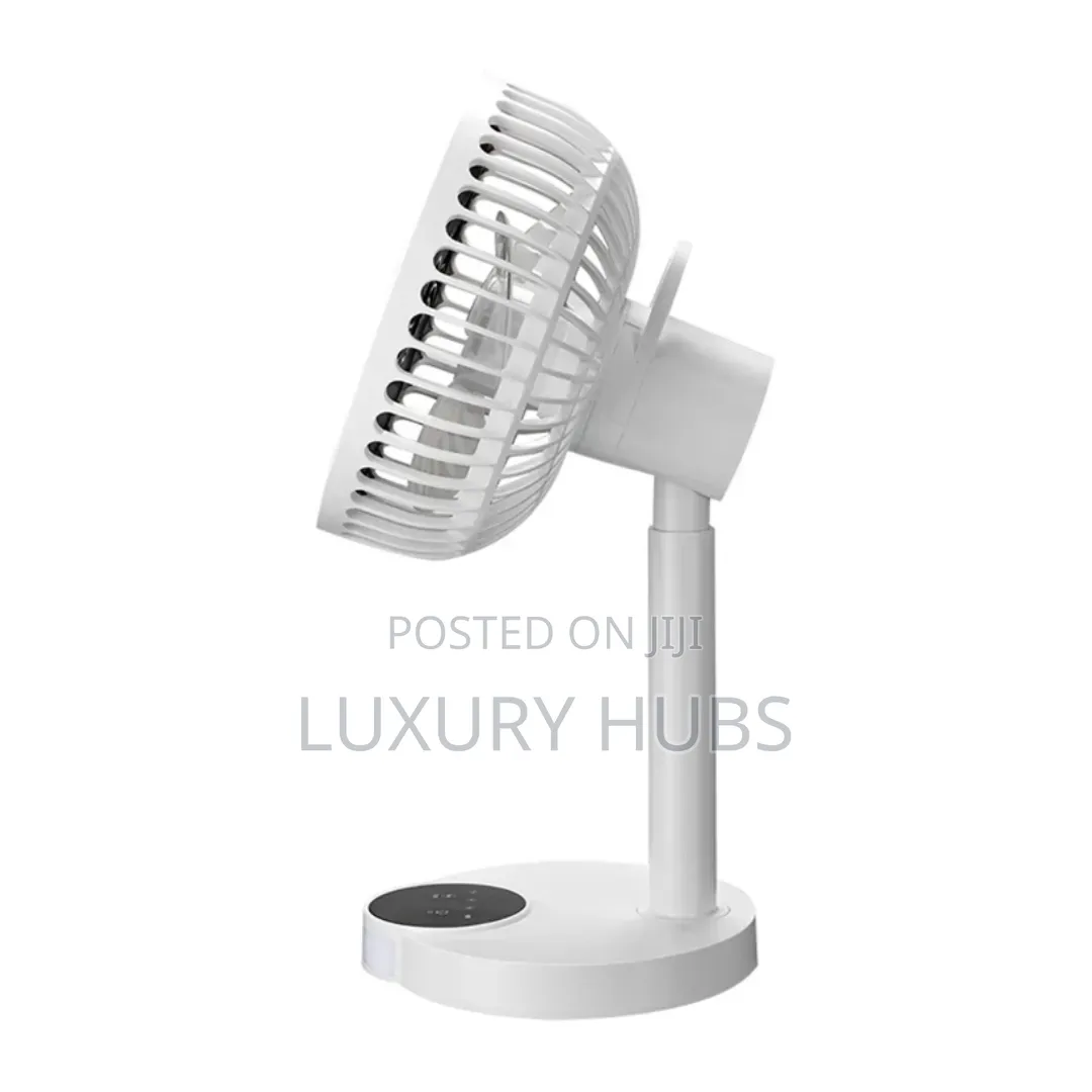 Desktop Fan | 4000mah | 3 Speeds | Type-C Charging | Led Light